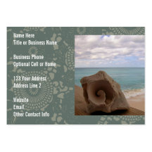 Coquillage de plage cartes de visite personnelles