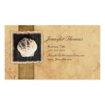 Coquillage vintage cartes de visite personnelles