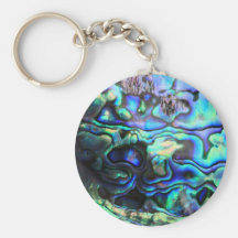 Coquille de paua d'ormeau porte-clefs