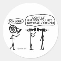 Cor de harmonie français autocollants