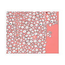Coral Abstract Canvas Prints