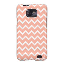 Coral and White Zig Zag Pattern. Samsung Galaxy Cover