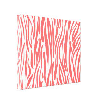 Coral Animal print. Stretched Canvas Print