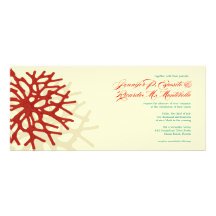 Coral Beach Ocean Reef Wedding Invitation