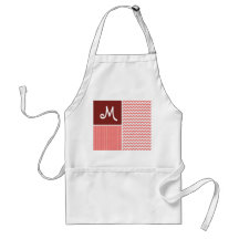 Coral Chevron Pattern Apron