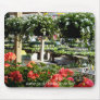 "Coral Geraniums Greenhouse" Mousepad