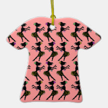 Coral Hawaiian Shirt Ornament Keepsake Hula Luau