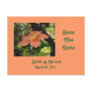 Coral Hibiscus Save The Date Postcard