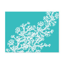 Coral Motif Postcard