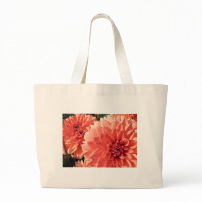 Coral Orange Dahlia Tote Bag by charlesblack7