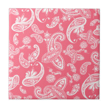 Coral Paisley Tile