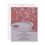 Coral Pink Garden Baby Shower Invitation