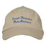 Coral PrincessPanaManiacs embroidered hats