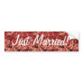 Coral Reds Roses Bouquet, floral, template Bumper Sticker
