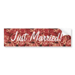 Coral Reds Roses Bouquet, floral, template bumper stickers