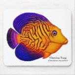 Coral Reef Chevron Tang Fish Mousepad