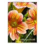 Coral Salpiglossis Sinuata Flower Card