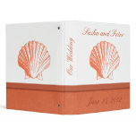 Coral Shell Wedding Planner 3 Ring Binders