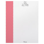 Coral Zigzag Letterhead Template