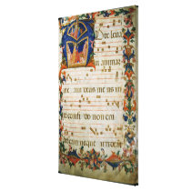 Corale / Graduale no.5  Historiated initial 'A' de canvas prints