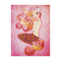 Coraleen, Mermaid in Pink postcard