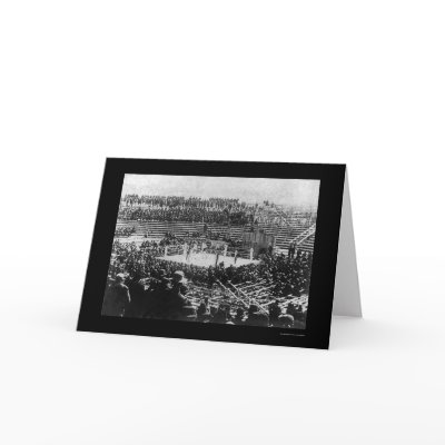Corbett vs. Fitzsimmons Boxing Match 1897 Greeting Cards by lc_vintagephotos