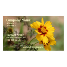 Coreopsis Photo Business Card