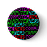 COREY TIGER 1980s RETRO COMPUTER NERD Buttons