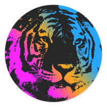 COREY TIGER 1980's RETRO TIGER FACE MULTI COLOURS
