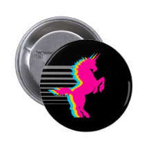 COREY TIGER 1980s RETRO VINTAGE UNICORN Pin