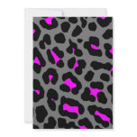 Corey Tiger 80s Leopard Spots (Grey) Personalized Announcement