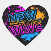 Corey Tiger 80s New Wave Neon Splatter Heart Sticker