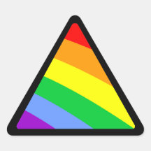 Corey Tiger 80s Rainbow Triangle Triangle Sticker
