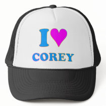COREY TIGER 80's Retro I LOVE COREY