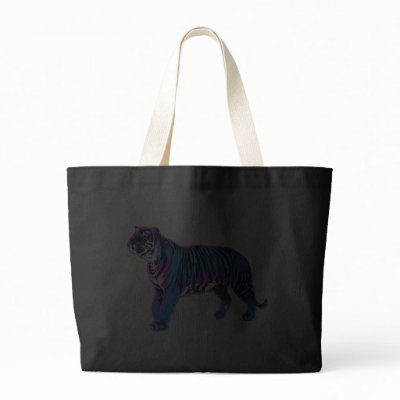 COREY TIGER 80s RETRO NEON TIGER TOTE by COREYTIGER