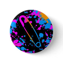 COREY TIGER 80s RETRO PUNK SAFETY PIN SPLATTER