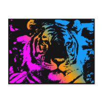 COREY TIGER '80s RETRO PYSCHEDELIC TIGER FACE