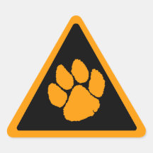 Corey Tiger 80s Tiger Claw Triangle Triangle Sticker