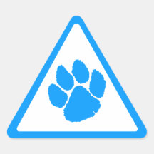 Corey Tiger 80s Tiger Claw Triangle Triangle Sticker