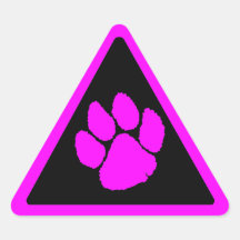 Corey Tiger 80s Tiger Claw Triangle Sticker