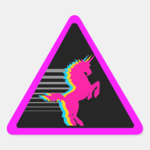 Corey Tiger 80s Unicorn Sticker