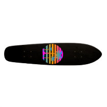COREY TIGER RETRO SUNSET PALM TREES SKATE DECK