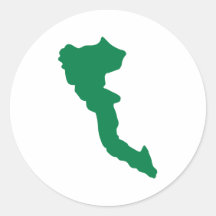 Corfu Round Sticker