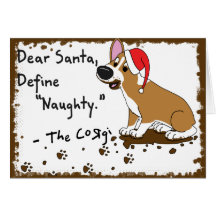 Corgi boueux de Noël Carte De Vœux