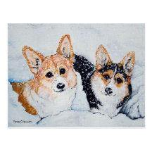 Corgi Christmas Postcards