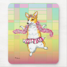 Corgi Dancing Ballerina Mouse Pad