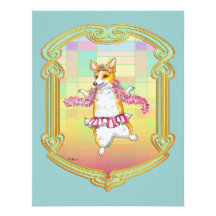 Corgi Dancing Ballerina Valentine Announcement