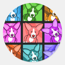 Corgi d'art de bruit autocollants