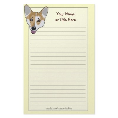Corgi Face Stationery by Customizables