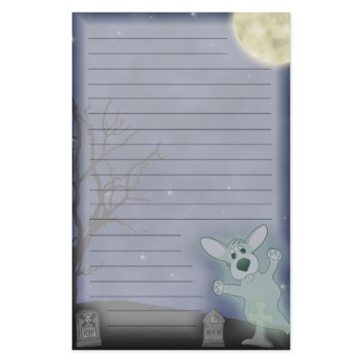 Corgi Graveyard Ghost Stationery by MenagerieMayhem
